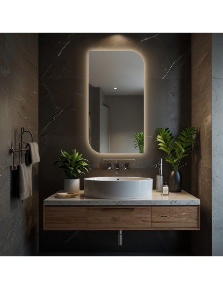 Szabálytalan alakú tükör megvilágítással - LED TEARDROP