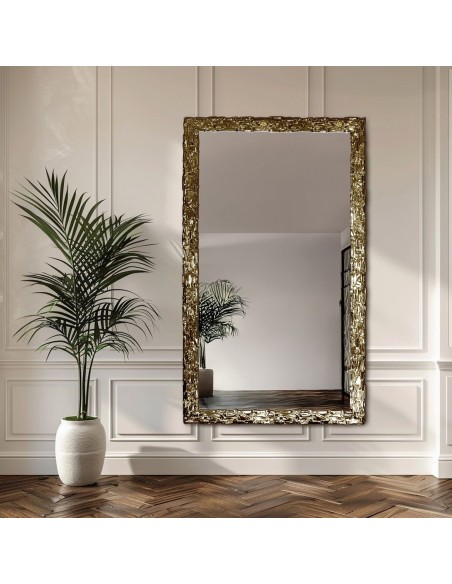 Luxus fali tükör gazdagon díszített arany keretben - 9003001