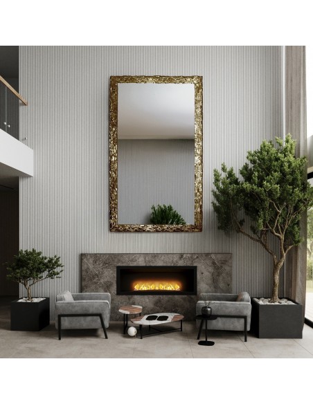 Luxus fali tükör gazdagon díszített arany keretben - 9003001