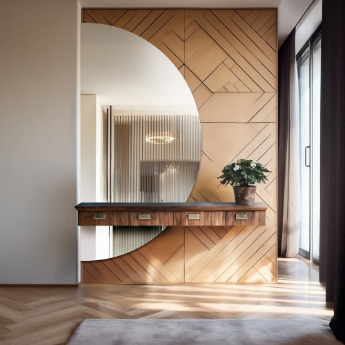 Félkör alakú tükör két részből - DOPPIO 2