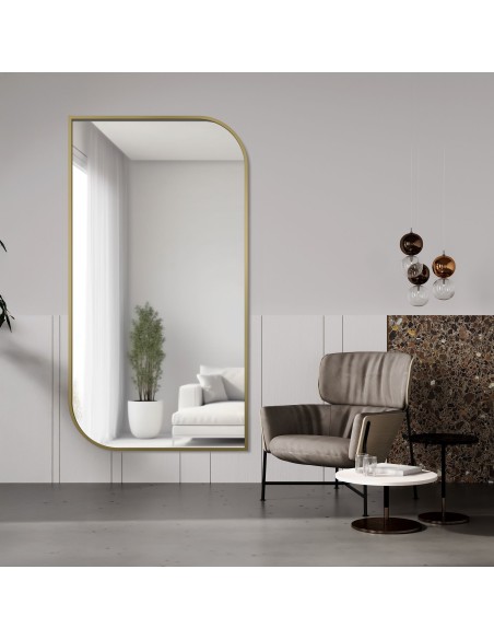 Tükör arany MDF SLIM keretben - TEARDROP - keret színe az Ön által választott színben