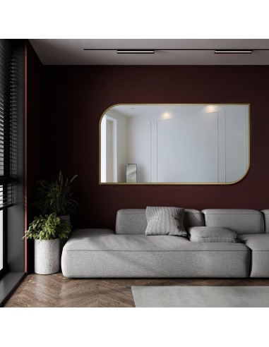 Tükör arany MDF SLIM keretben - TEARDROP - keret színe az Ön által választott színben