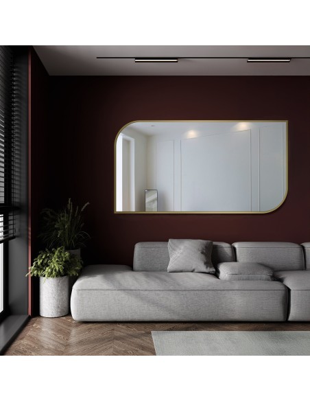 Tükör arany MDF SLIM keretben - TEARDROP - keret színe az Ön által választott színben