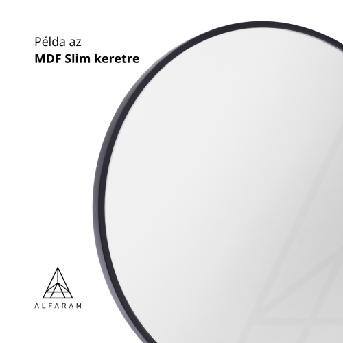 Ovális tükör fekete MDF SLIM keretben megvilágítással - OLI LED - keret színe az Ön választása szerint 2