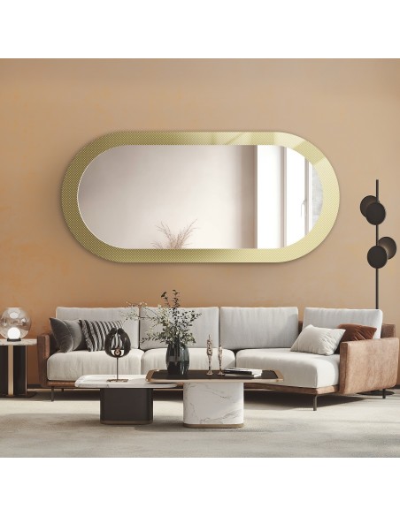 Dekoratív ovális tükör katedrál üvegen Master Point - LUXORA ORNATE Dekoratív ovális tükör katedrál üvegen Master Point - LUXORA ORNATE