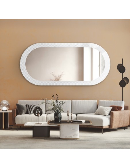 Dekoratív ovális tükör katedrál üvegen Master Point - LUXORA ORNATE Dekoratív ovális tükör katedrál üvegen Master Point - LUXORA ORNATE