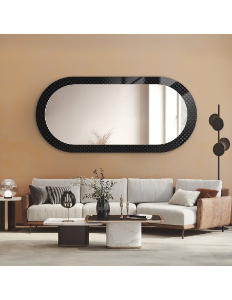 Dekoratív ovális tükör katedrál üvegen Master Point - LUXORA ORNATE Dekoratív ovális tükör katedrál üvegen Master Point - LUXORA ORNATE