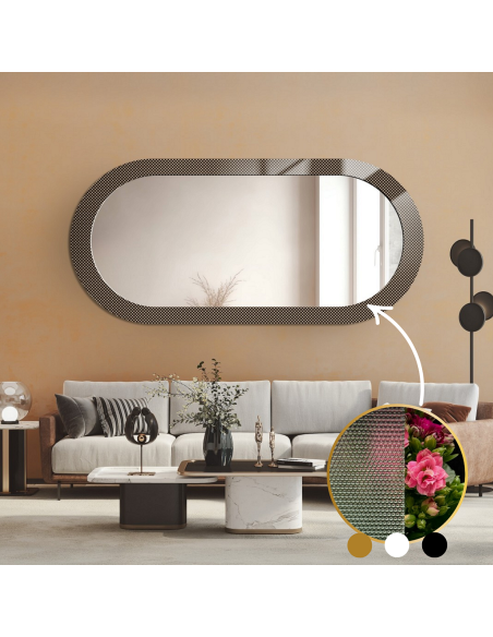 Dekoratív ovális tükör katedrál üvegen Master Point - LUXORA ORNATE Dekoratív ovális tükör katedrál üvegen Master Point - LUXORA ORNATE