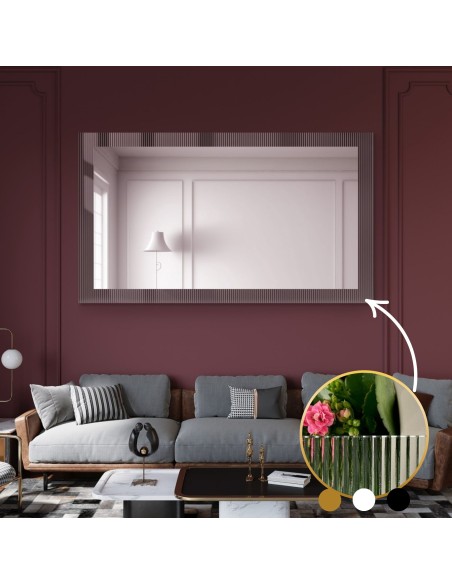 Dekoratív téglalap alakú tükör katedrál üvegen Visiosun Classic - LUXORA CLARITY Dekoratív téglalap alakú tükör katedrál üvegen Visiosun Classic - LUXORA CLARITY