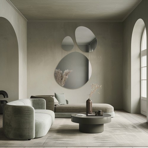 Három darab organikus formájú dekoratív tükör készlet - OPALIT