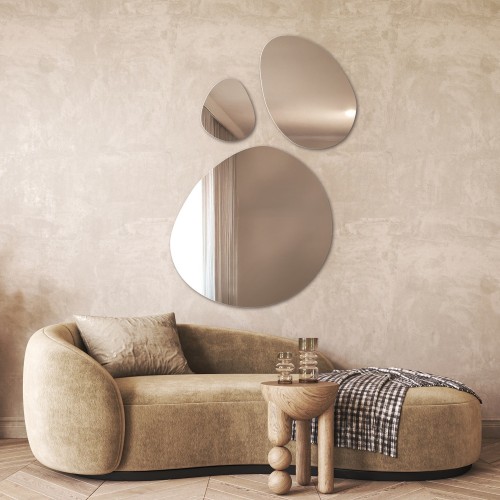 Három darab organikus formájú dekoratív tükör készlet - OPALIT 2