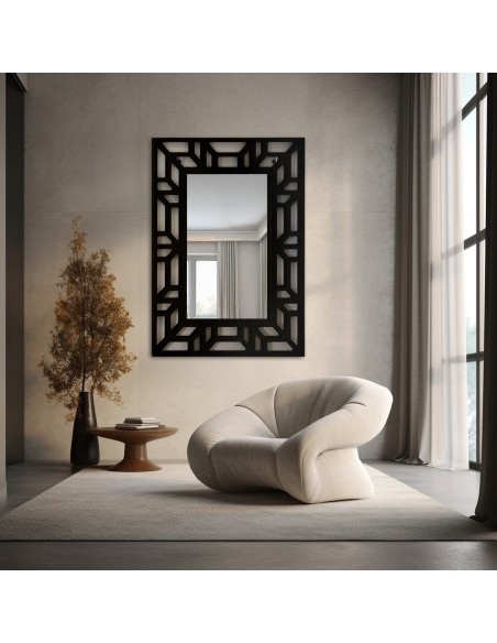 Tükör áttört, dekoratív MDF keretben - ROZEL - keret színe tetszés szerint választható