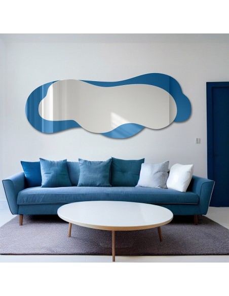 Szabálytalan kék tükör - SKYLINE BLUE