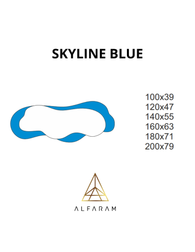 Szabálytalan kék tükör - SKYLINE BLUE