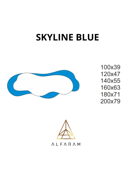 Szabálytalan kék tükör - SKYLINE BLUE