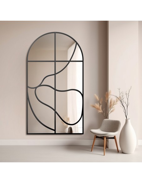 Fél-ovális tükör mdf keretben - JACOB - keret színe tetszés szerint választható másolata