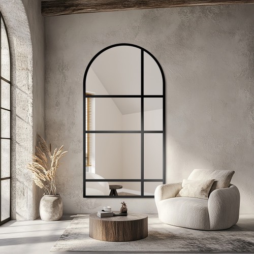 Fél-ovális tükör mdf keretben - JORDAN - keret színe tetszés szerint választható másolata