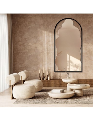 Szabálytalan tükör félovális mdf keretben - ONDRA - keret színe tetszés szerint választható másolata