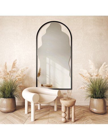 Szabálytalan tükör félovális mdf keretben - ONDRA - keret színe tetszés szerint választható másolata