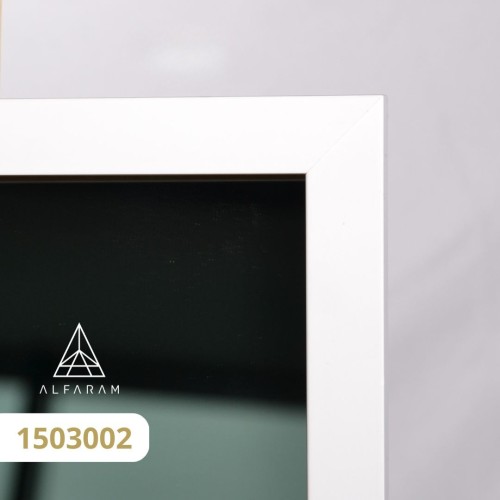 Fekete keretes tükör fésülködőasztalra két részből álló, LED-es megvilágítással - 1503 LED - keret színe tetszés szerint. 2