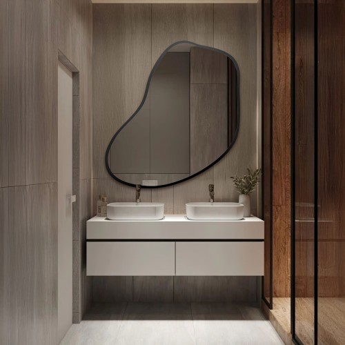 Szervesen formázott tükör keretben - KWARC IN A FRAME