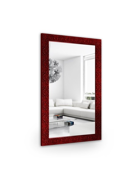 Glamour tükör bordó, magasfényű keretben - 8002006