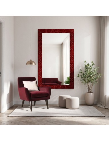 Glamour tükör bordó, magasfényű keretben - 8002006