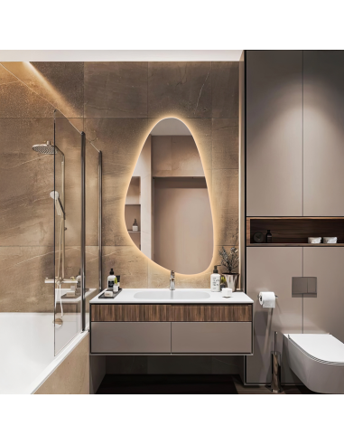 Szabálytalan alakú tükör megvilágítással - SYDERYT LED