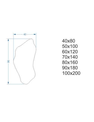 Szabálytalan alakú tükör háttérvilágítással - PIENA LED