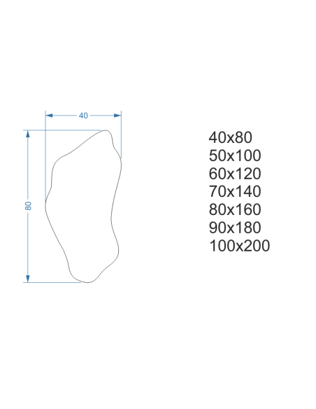 Szabálytalan alakú tükör háttérvilágítással - PIENA LED