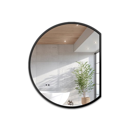 Kerek tükör matt fekete mdf keretben - OTTO WEST SIDE 2