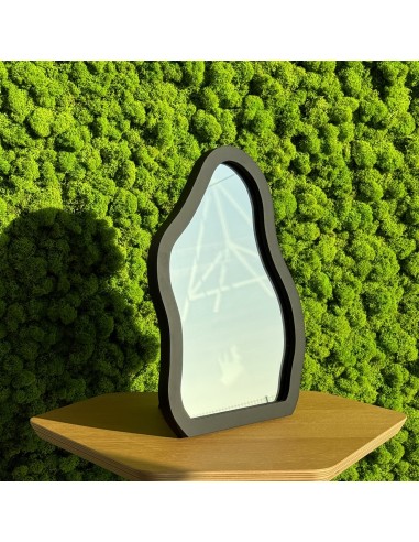 Kozmetikai tükör fekete MDF keretben - STONE PETITE