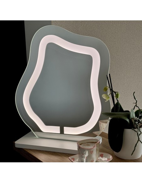 Kozmetikai tükör homokfúvott háttérvilágítással - FLOW LED PETITE