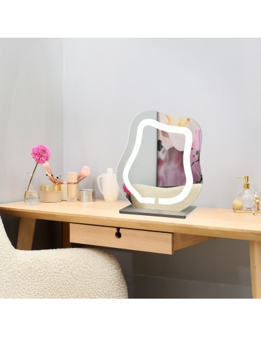 Kozmetikai tükör homokfúvott háttérvilágítással - FLOW LED PETITE