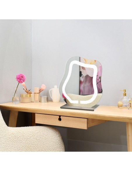 Kozmetikai tükör homokfúvott háttérvilágítással - FLOW LED PETITE