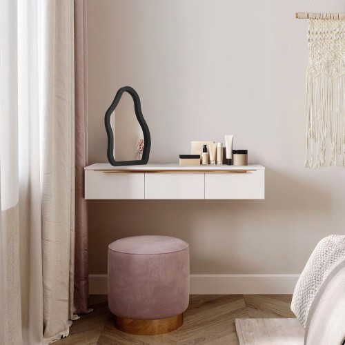 Kozmetikai tükör fekete MDF keretben - STONE PETITE