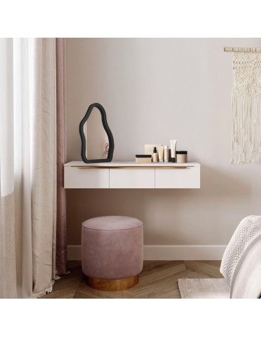 Kozmetikai tükör fekete MDF keretben - STONE PETITE