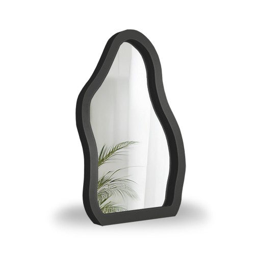 Kozmetikai tükör fekete MDF keretben - STONE PETITE 2