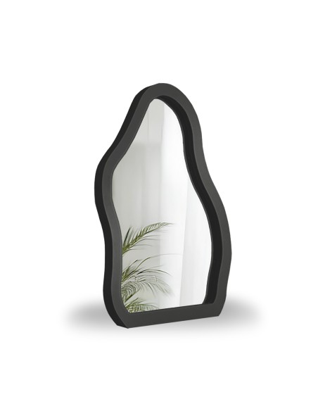 Kozmetikai tükör fekete MDF keretben - STONE PETITE