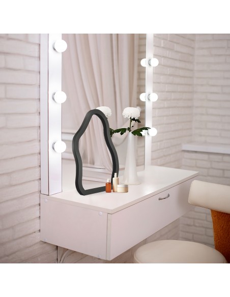 Kozmetikai tükör fekete MDF keretben - STONE PETITE