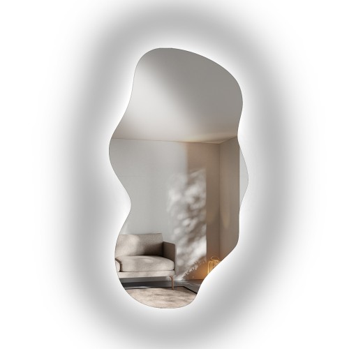 Organikus formájú, háttérvilágításos tükör – VERALUCE LED 2