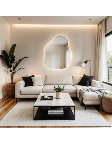 Szerves formájú tükör megvilágítással - STONE LED