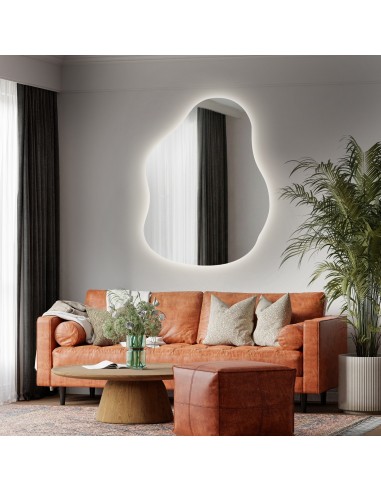 Szerves formájú tükör megvilágítással - STONE LED