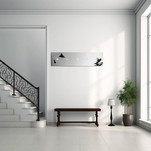 Tükrös fali ruhatartó állvány 15x70 2