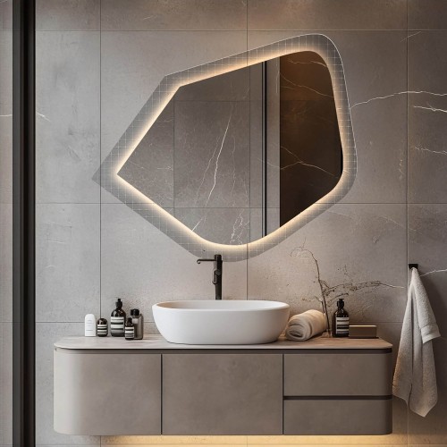 Tükör katedrál üvegen Master Flex LED világítással - LUXORA PRISTAL LED 2