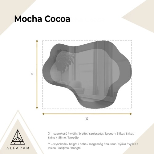 Szabálytalan tükör barna tükörlapon – MOCHA COCOA 2