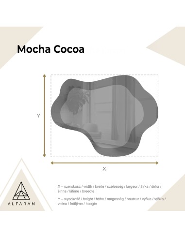 Szabálytalan tükör barna tükörlapon – MOCHA COCOA