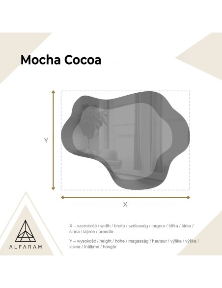 Szabálytalan tükör barna tükörlapon – MOCHA COCOA