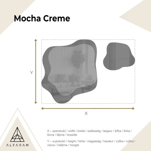 Szabálytalan tükrök barna tükörlapon – MOCHA CREME 2