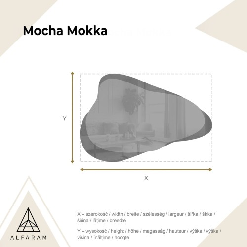 Szabálytalan tükör barna tükörlapon – MOCHA MOKKA 2